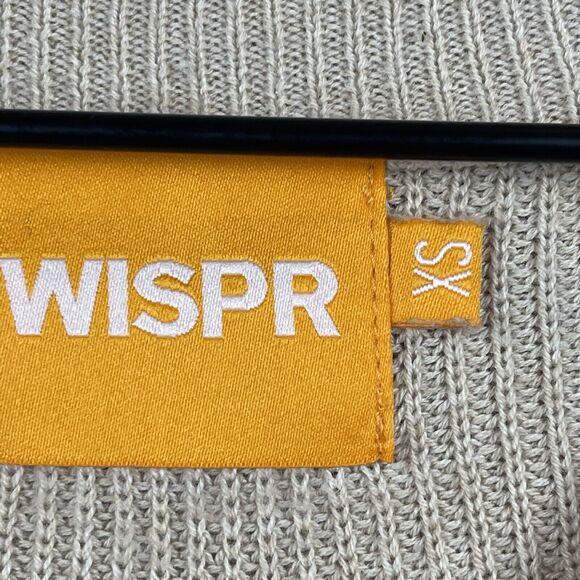 WISPR Brodie Womens Sweater XS Beige V Neck Clean Girl Neutral Top Minimalist - Picture 4 of 8